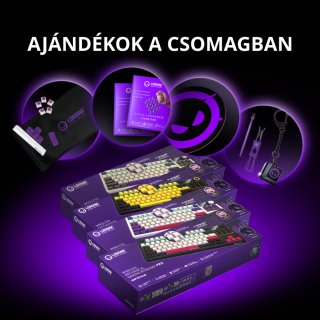 LORGAR KBP70 TKL vezeték nélküli billentyűzet, RGB világítás, angol kiosztás, fekete