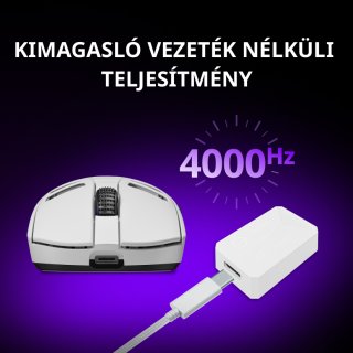 LORGAR MSE90W Tri-Mode Gamer Egér - Fekete