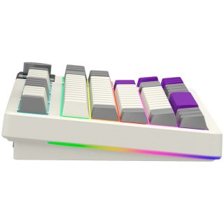 LORGAR KBP70 TKL vezeték nélküli billentyűzet, RGB világítás, angol kiosztás, bézs