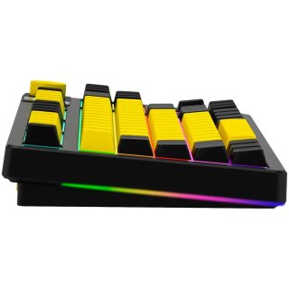 LORGAR KBP70 TKL vezeték nélküli billentyűzet, RGB világítás, angol kiosztás,fekete-sárga