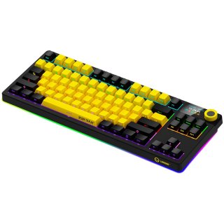 LORGAR KBP70 TKL vezeték nélküli billentyűzet, RGB világítás, angol kiosztás,fekete-sárga