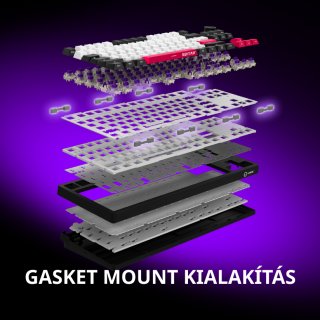 LORGAR KBP70 TKL vezeték nélküli billentyűzet, RGB világítás, angol kiosztás,fekete-sárga