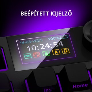 LORGAR KBP70 TKL vezeték nélküli billentyűzet, RGB világítás, angol kiosztás,fekete-sárga