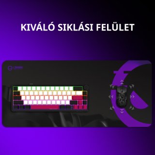 LORGAR MPA15XL Gamer Egérpad - XL - Fekete