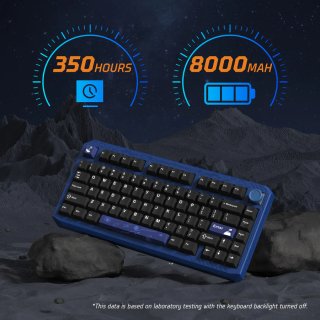 WOMIER ERA75 Tri-Mode Vezeték Nélküli Mechanikus Gamer Billentyűzet - Interstellar