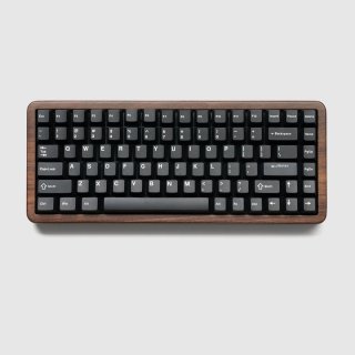 WOMIER WD75 Tri-Mode Vezeték Nélküli Mechanikus Gamer Billentyűzet - Fekete-Valódi Diófa