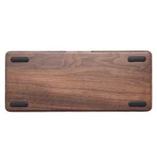 WOMIER WD75 Tri-Mode Vezeték Nélküli Mechanikus Gamer Billentyűzet - Fekete-Valódi Diófa
