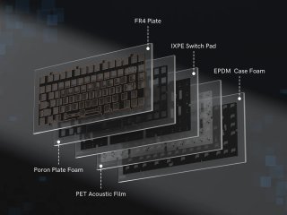 WOMIER SK75 TMR Tri-Mode Vezeték Nélküli Magnetic Switch Gamer Billentyűzet - Fekete