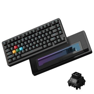 WOMIER SK75 TMR Tri-Mode Vezeték Nélküli Magnetic Switch Gamer Billentyűzet - Fekete
