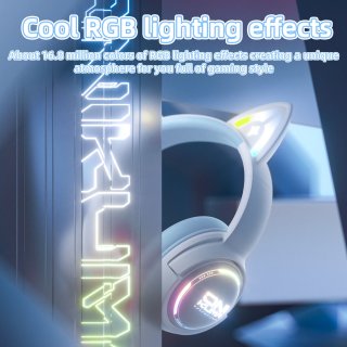 Onikuma GT838 Tri-Mode Vezeték Nélküli Gamer Headset - Cicafüles