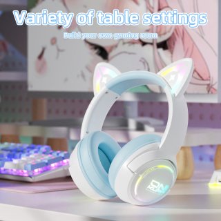 Onikuma GT838 Tri-Mode Vezeték Nélküli Gamer Headset - Cicafüles