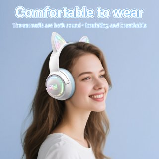 Onikuma GT838 Tri-Mode Vezeték Nélküli Gamer Headset - Cicafüles