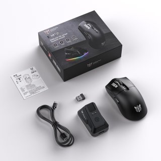 Onikuma DM10 Tri-Mode Vezeték Nélküli Gamer Egér + Dokkoló - Fekete