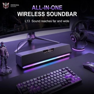 Onikuma L13 RGB Virtual 7.1 Soundbar Zajszűrős Mikrofonnal