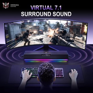 Onikuma L13 RGB Virtual 7.1 Soundbar Zajszűrős Mikrofonnal