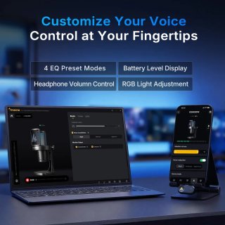 MAONO DGM20W Vezeték Nélküli Streamer/Gamer Mikrofon RGB