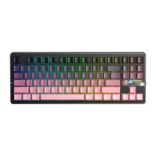 AULA F87 PRO V2 Vezeték Nélküli Mechanikus Gamer Billentyűzet - Fekete-Pink