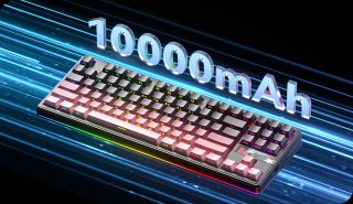 AULA F87 PRO V2 Vezeték Nélküli Mechanikus Gamer Billentyűzet - Fekete-Pink