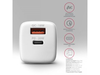Axagon ACU-PQ20W Hálózati Töltő
