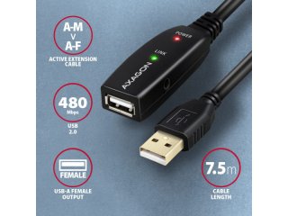 Axagon ADR-207 USB Hosszabbító 7.5m