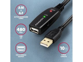 Axagon ADR-210 USB 2.0 Hosszabbító 10m