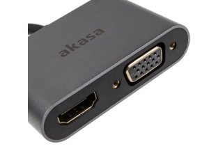 Akasa USB-C - HDMI + VGA Adapter