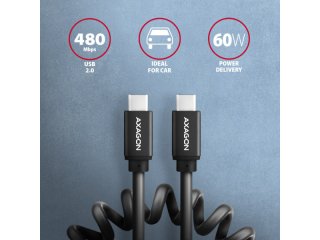 Axagon Twister USB-C Kábel 0,6 m