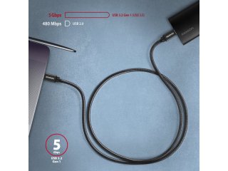 Axagon BUCM3-CM30AB USB-C kábel 3 m