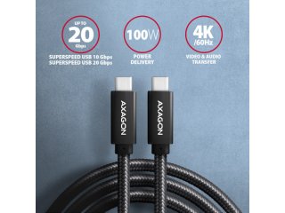 Axagon BUCM32-CM20AB USB-C Kábel 2m