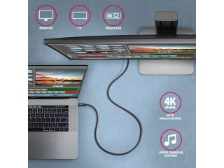 Axagon BUCM32-CM20AB USB-C Kábel 2m