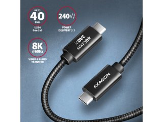 Axagon NewGEN+ USB-C Kábel 1m