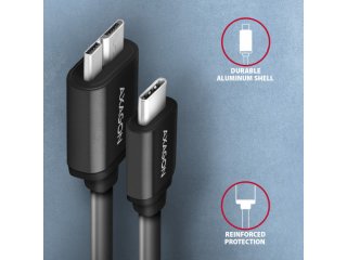 Axagon SPEED USB-C - Micro-B USB Kábel 1m