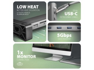 Axagon HMC-10HLS USB-C Dokkoló
