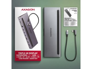 Axagon HMC-4KX3 USB-C Hub