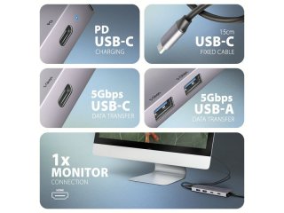 Axagon HMC-5H60 USB-C Hub