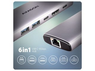 Axagon HMC-6G2L USB-C Hub