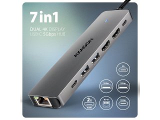Axagon HMC-7HX2 USB-C Hub