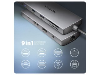 Axagon HMC-8HLSA USB-C Hub