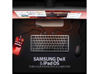 Axagon HMC-KB-HU Billentyűzet és Hub