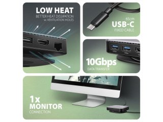 Axagon HMC-UFO 9in1 USB-C Hub