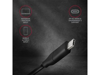 Axagon RVC-DPC USB-C - DisplayPort Kábel
