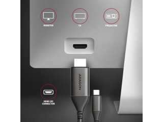 Axagon RVC-HI2MC USB-C - HDMI Adapterkábel 1.8m