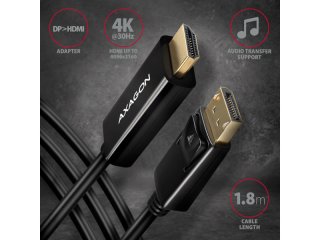 Axagon RVD-HI14C2 DP-HDMI Kábel