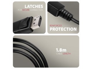 Axagon RVD-HI20C2 DP-HDMI Kábel 1.8m