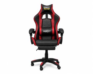 BANDIT Inferno V2 Lábtartós Gamer szék Fekete/Piros