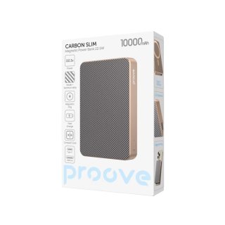 Proove Carbon Slim Magsafe Vezeték Nélküli Gyorstöltő Powerbank 22.5W - 10000mAh - Sunflare