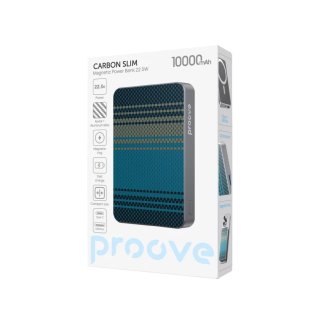 Proove Carbon Slim Magsafe Vezeték Nélküli Gyorstöltő Powerbank 22.5W - 10000mAh - Nightfall