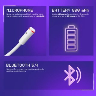 Proove Bliss Pro Tri-Mode Vezeték Nélküli Gamer Headset