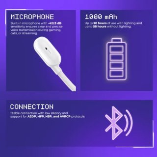 Proove Rapture Tri-Mode Vezeték Nélküli Gamer Headset