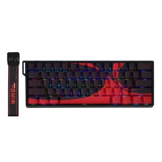 AULA WIN60 HE MAX Mágneses Gamer Billentyűzet - Fekete-Piros
